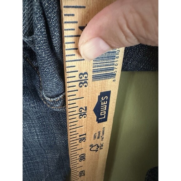 Jet Lag Jeans Men’s Wide Leg 36x34 (36x32) Distressed Made In Italy Zip Up Dark - Picture 14 of 16